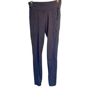 Lands' End Size Small yoga pants Navy Blue Pockets Workout Gym Cozy Lounge